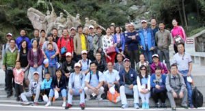 A large group of community members in Quingdao China.